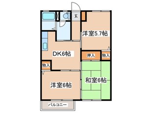 ＴＲＡＤサンリバ－Ｃ棟の物件間取画像